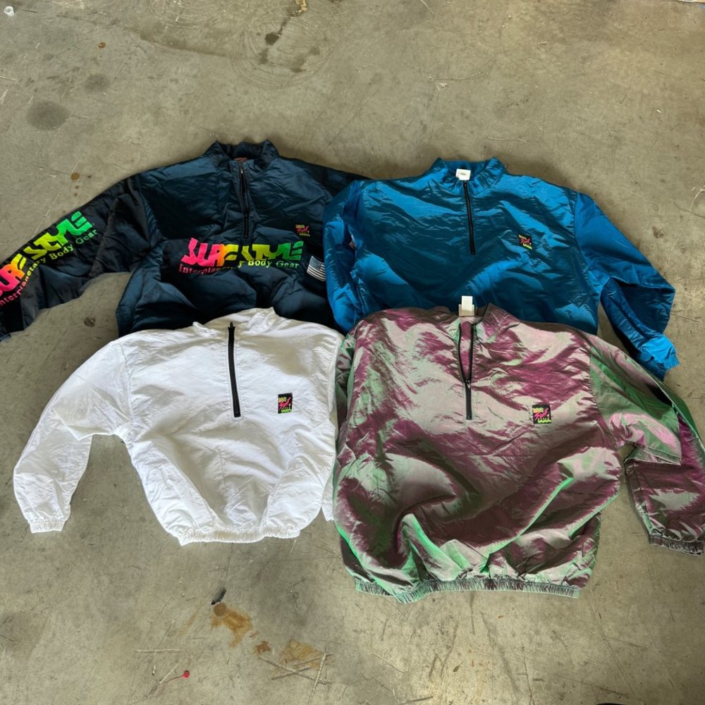 Vintage 90s dead stock surf style windbreaker jackets